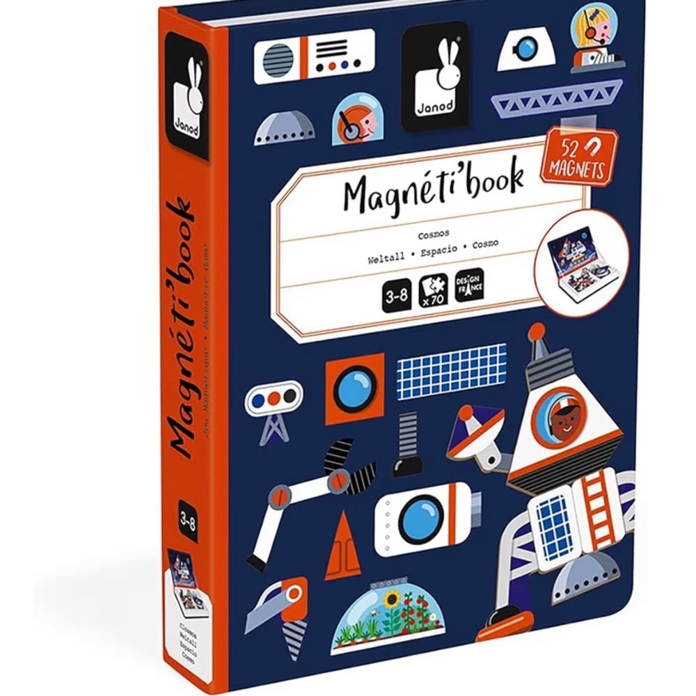 Janod Magneti'book Space Adventure Puzzle - Navy